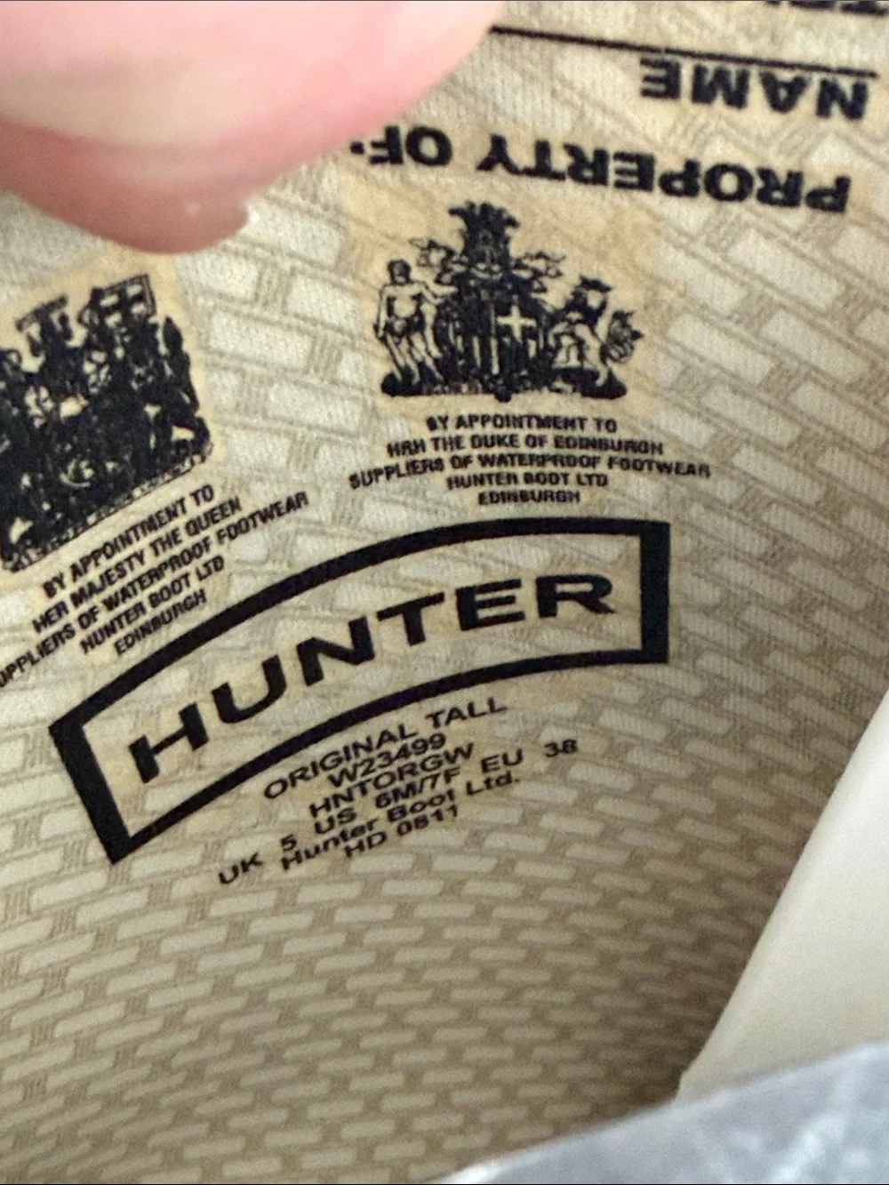 Hunter Original Tall Black Rain Boots
